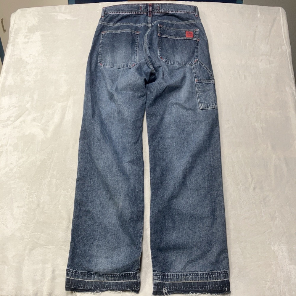 Vintage Y2K Mavi Utility Jeans Men Fit 32x36 Tag 32x34 Blue Wide Leg Loose Baggy